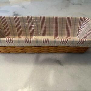 ✨ Longaberger Classic Horizon Box Basket Set – Signed – Liner + Protector